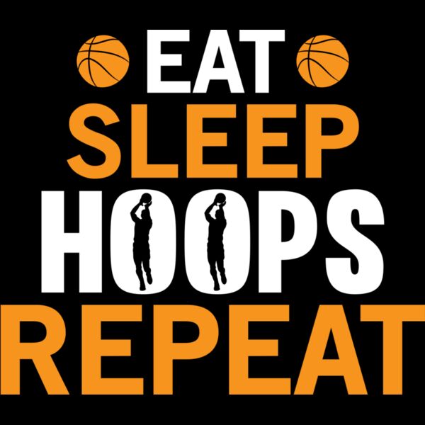 eat sleep hoops repeat SVG Thumbnail