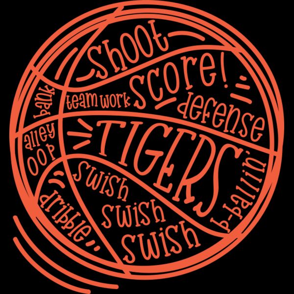 kld Tigers Basketball Word Art Thumbnail
